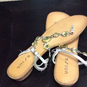 Unisa yellow stone sandals